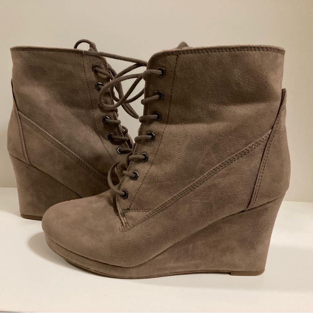 Suede booties!
